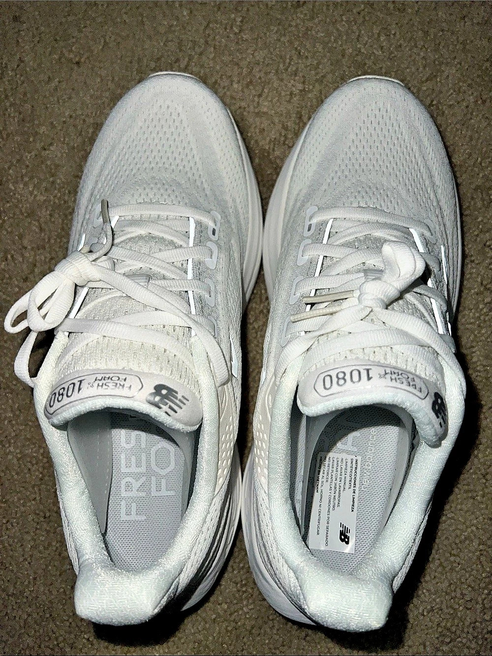 New Balance Fresh Foam 1080v13 White Running Shoes US 7